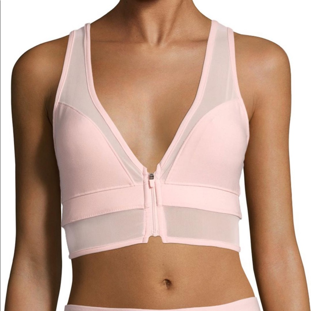 X By Gottex Women's Pink Mesh Blocked Sports Bra